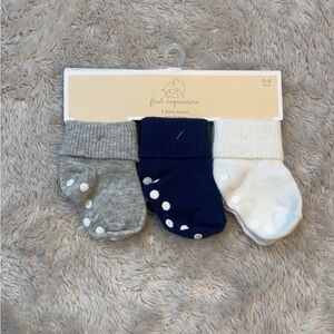 Macy's Cozy Trio Socks - Gray, Navy, White